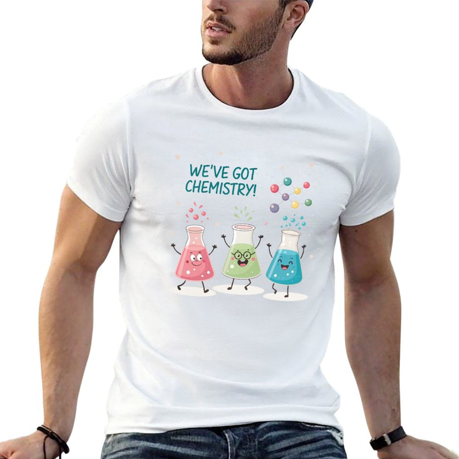 Science Buddy - Science Beaker Buddies Tシャツ 軽量カジュアルサマーTシャツ