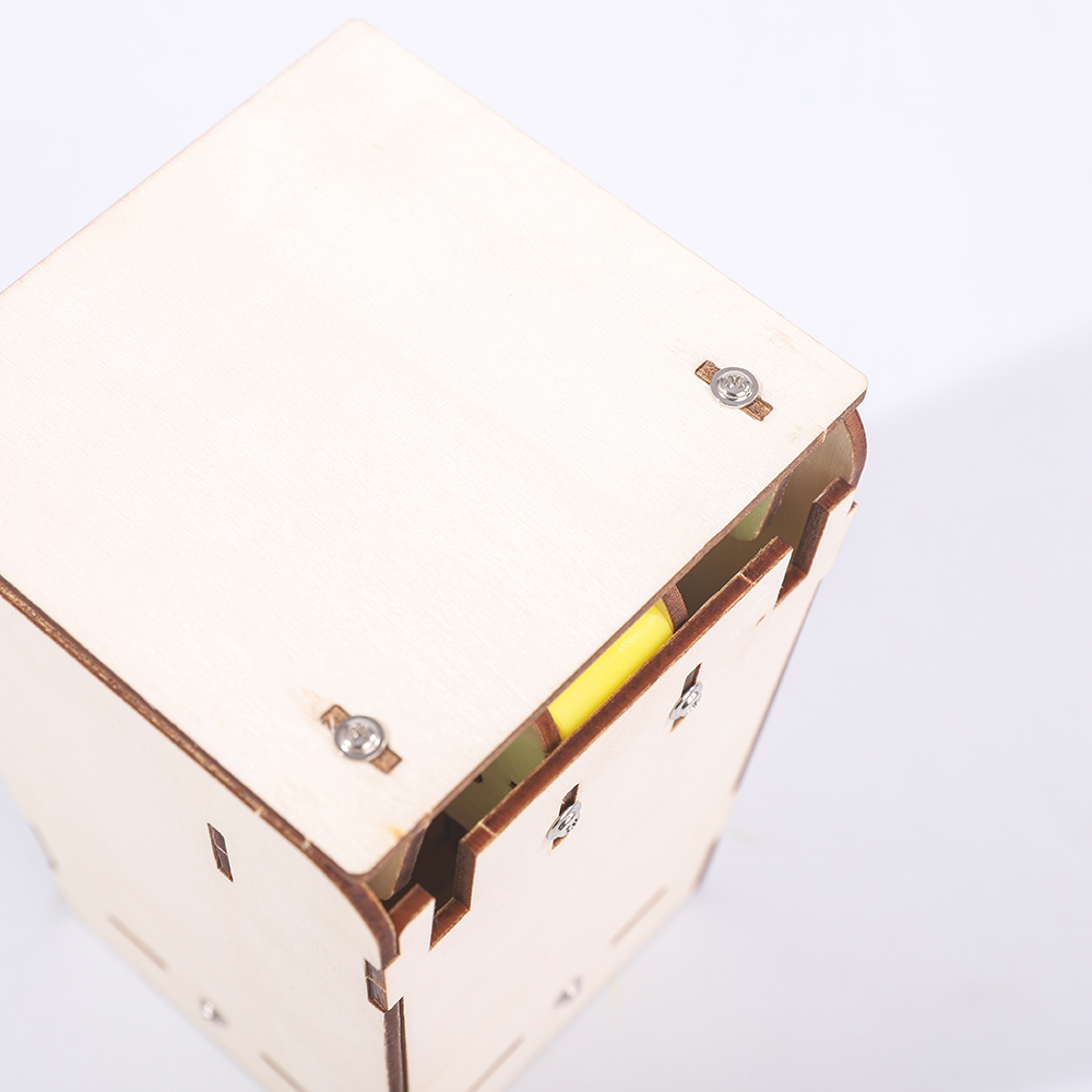 Science Project Diy - スマート赤外線センサーゴミ箱 STEM おもちゃ DIY 木製自動ゴミ箱キット ハンズフリー誘導ゴミ箱