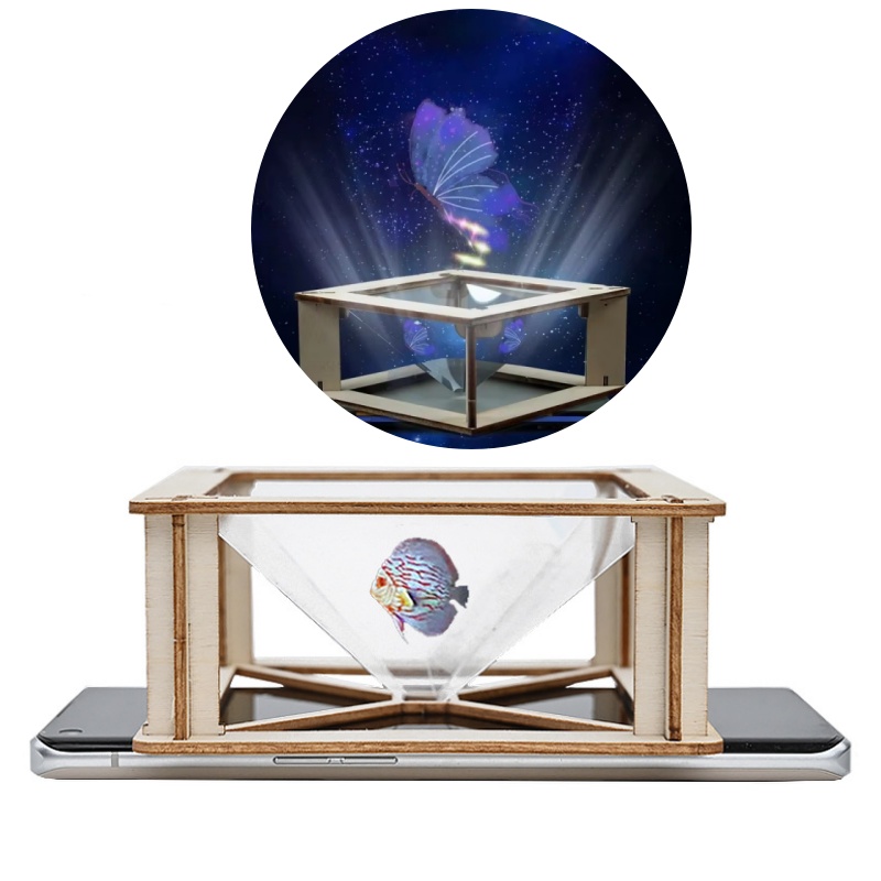 Science Project Diy - DIY 3D ホログラフィックプロジェクターキット 子供向け 科学制作 手作りパズル