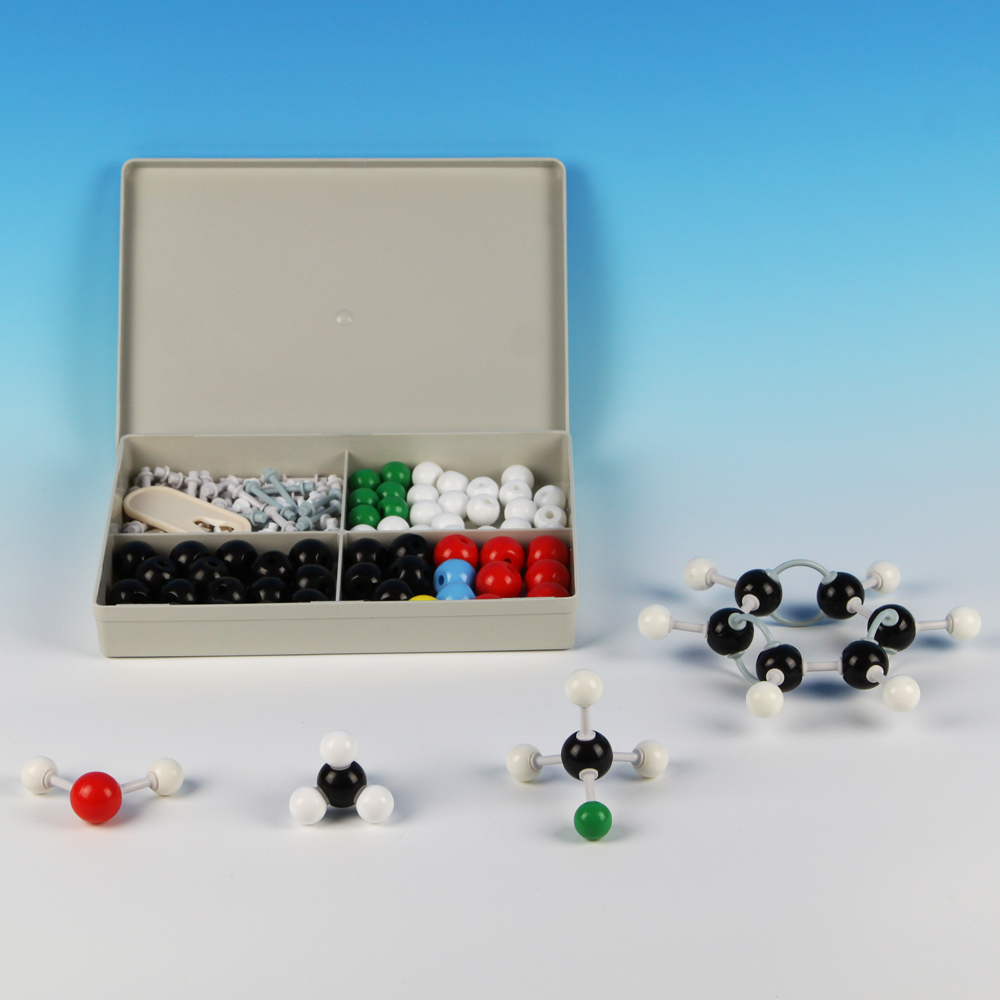 Chemistry Set Beginner - 122個入り有機化学分子模型学生・教師用キット、59個の原子と62個のリンクと1つの短いリンク除去ツール