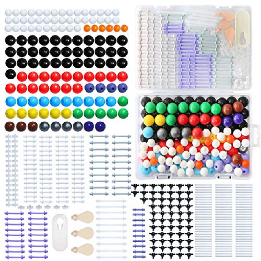 化学分子模型キット 444ピース、有機化学と無機化学の学習用 - Chemistry Set Beginner のレビューと価格