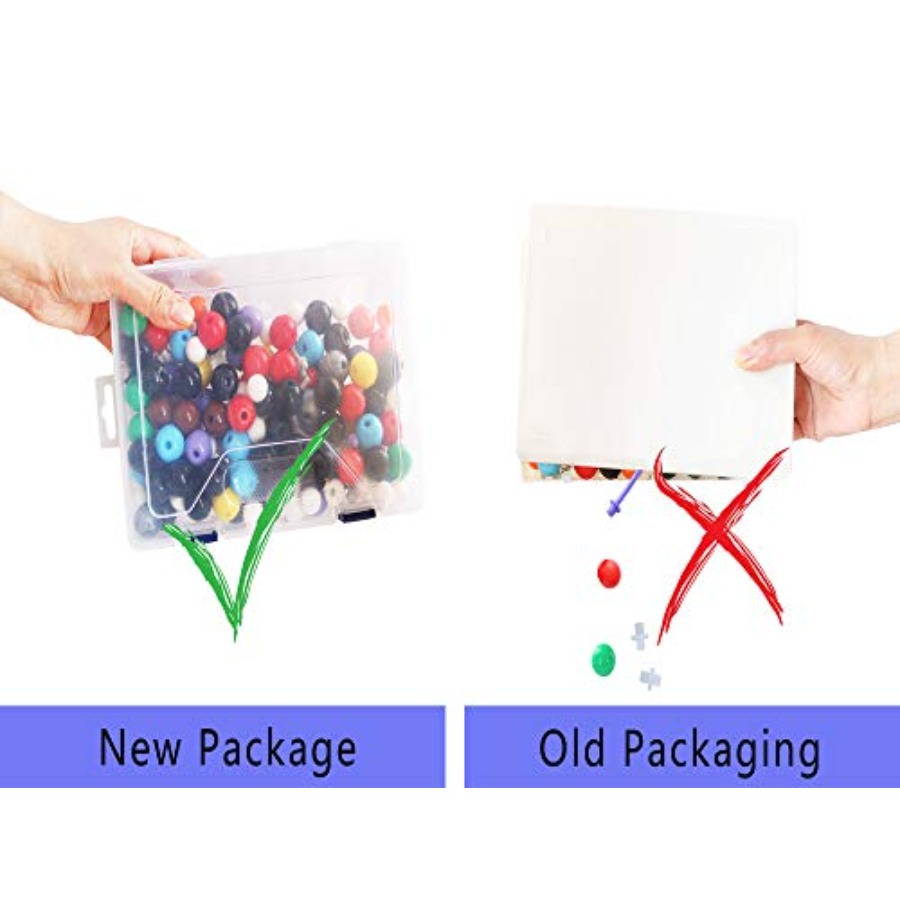 化学分子模型キット 444ピース、有機化学と無機化学の学習用 - Chemistry Set Beginner のレビューと価格