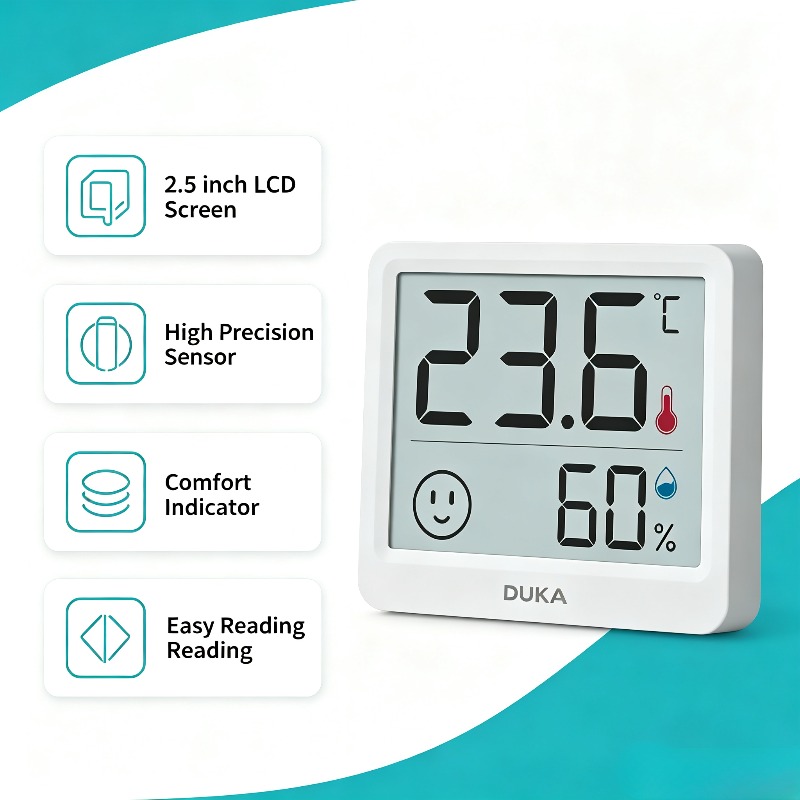 DUKA Atuman 2.5 インチ LCD 電子デジタル - Weather Station Indoor のレビューと価格