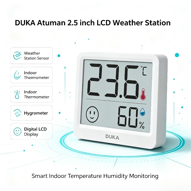 DUKA Atuman 2.5 インチ LCD 電子デジタル - Weather Station Indoor のレビューと価格