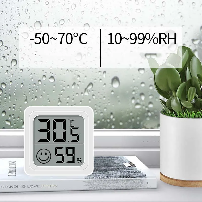 ミニ液晶デジタル温度計湿度計室内温度湿度計センサーゲージ気象 - Weather Station Indoor のレビューと価格