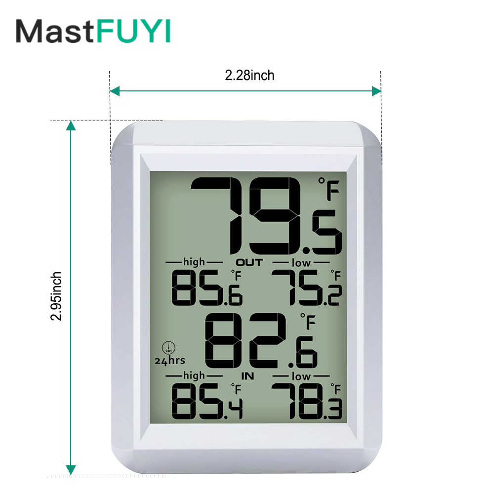 MASTFUYI デジタル温度計 室内/屋外 - ワイヤレス - Weather Station Indoor のレビューと価格
