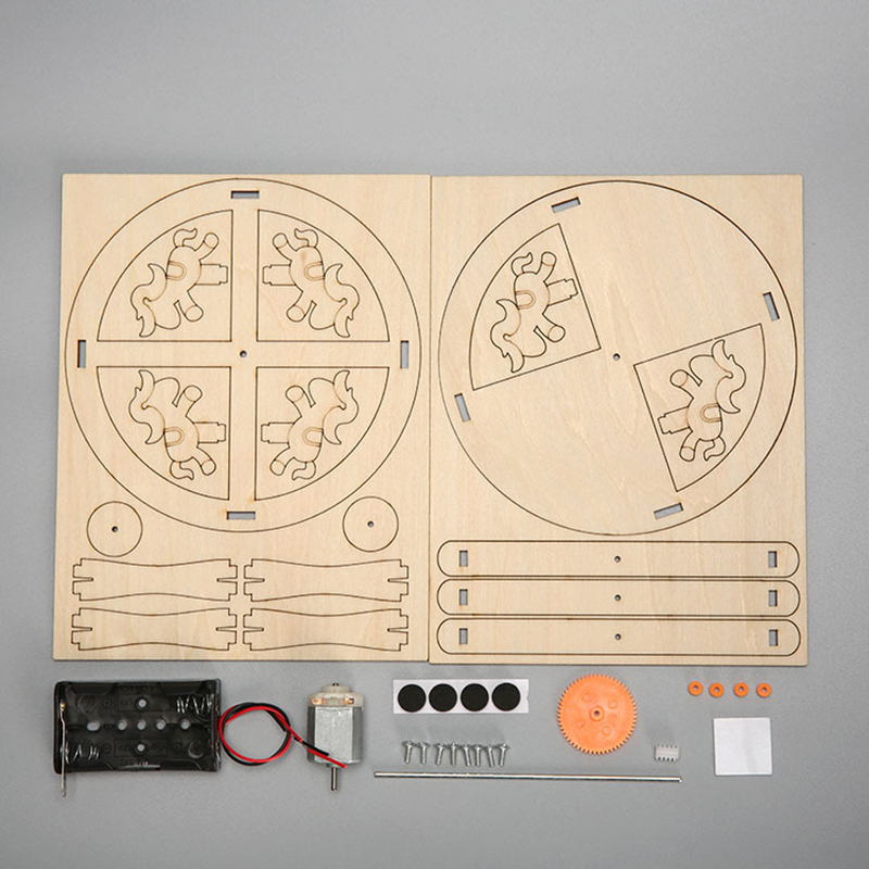 HUAHUA 自作メリーゴーランド教育玩具セット 3D木製パ - Science Project Diy のレビューと価格