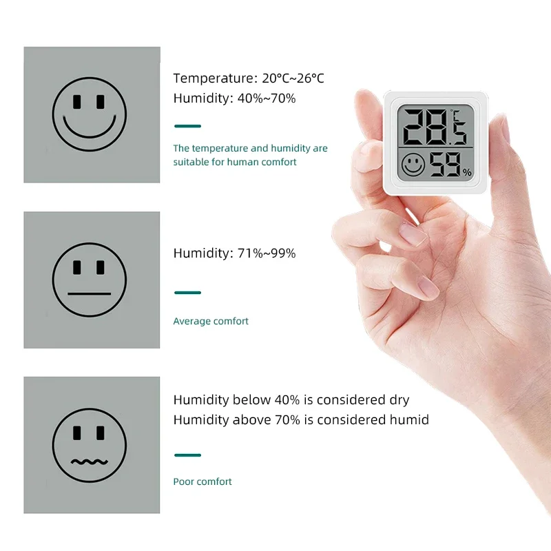 2025年新型ミニLCDデジタル温度計湿度計室内温度湿度計セ - Weather Station Indoor のレビューと価格