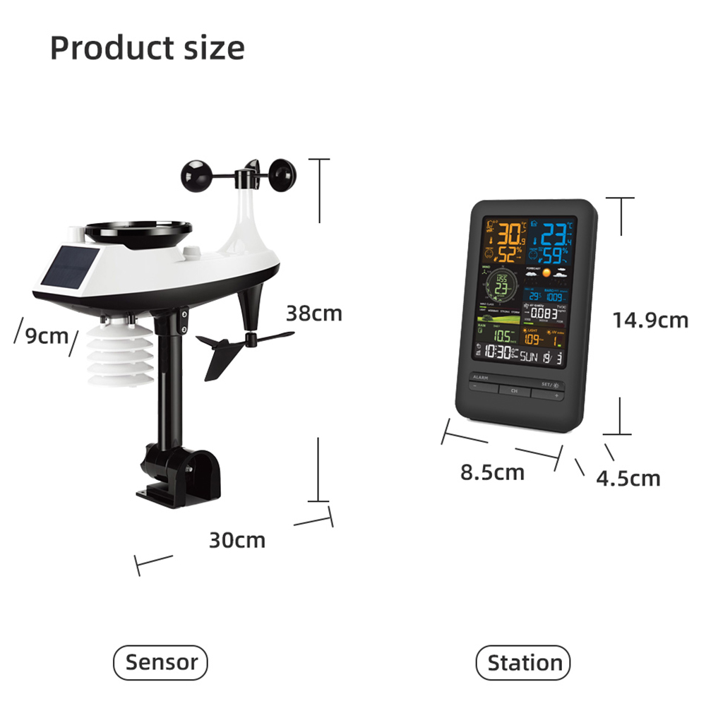 ホームウェザーステーションセンサー、屋内および屋外の温度計、 - Weather Station Indoor のレビューと価格