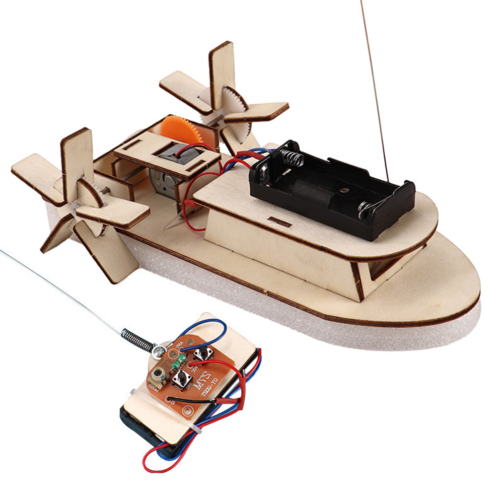 子供のためのDIY木製ボートモデル科学玩具、電気ステム、教育 - Science Project Kit のレビューと価格