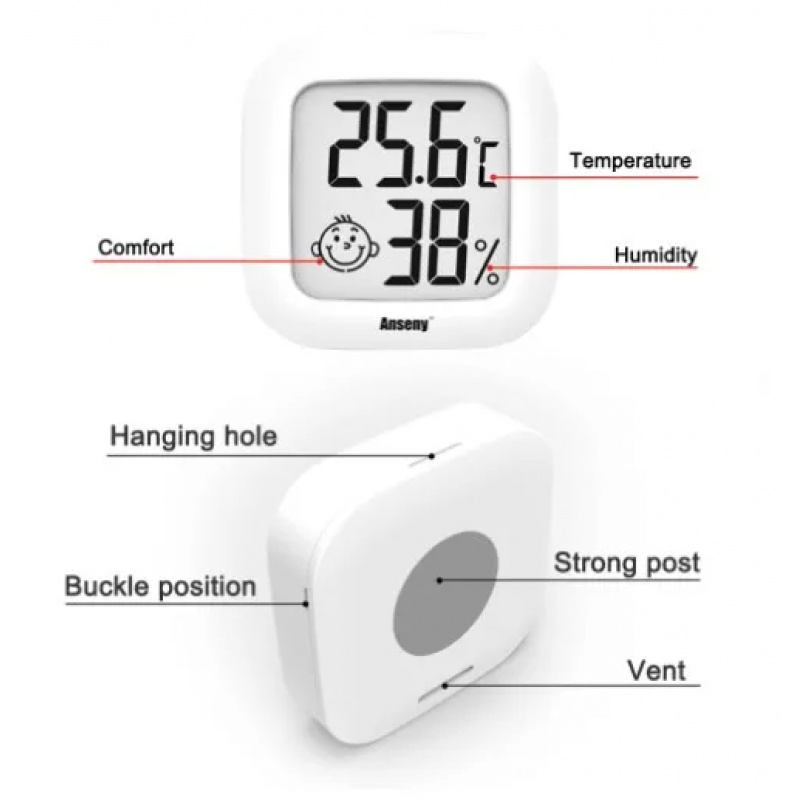液晶デジタル温度計湿度計屋内室電子温度湿度計センサーゲージ家 - Weather Station Indoor のレビューと価格