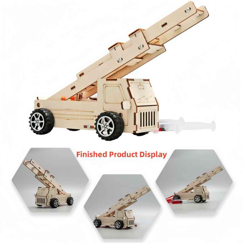 DIY木製はしご消防車モデルキット 子供向け - 教育用物理 - Science Project Diy のレビューと価格