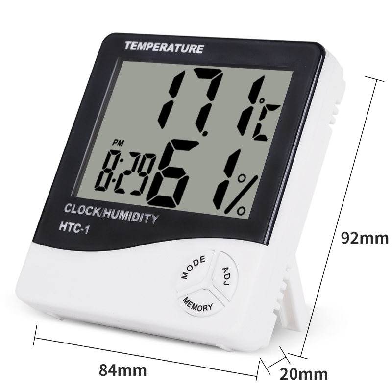Htc-1屋内ルーム液晶デジタル電子体温計湿度計測定温度湿度 - Weather Station Indoor のレビューと価格