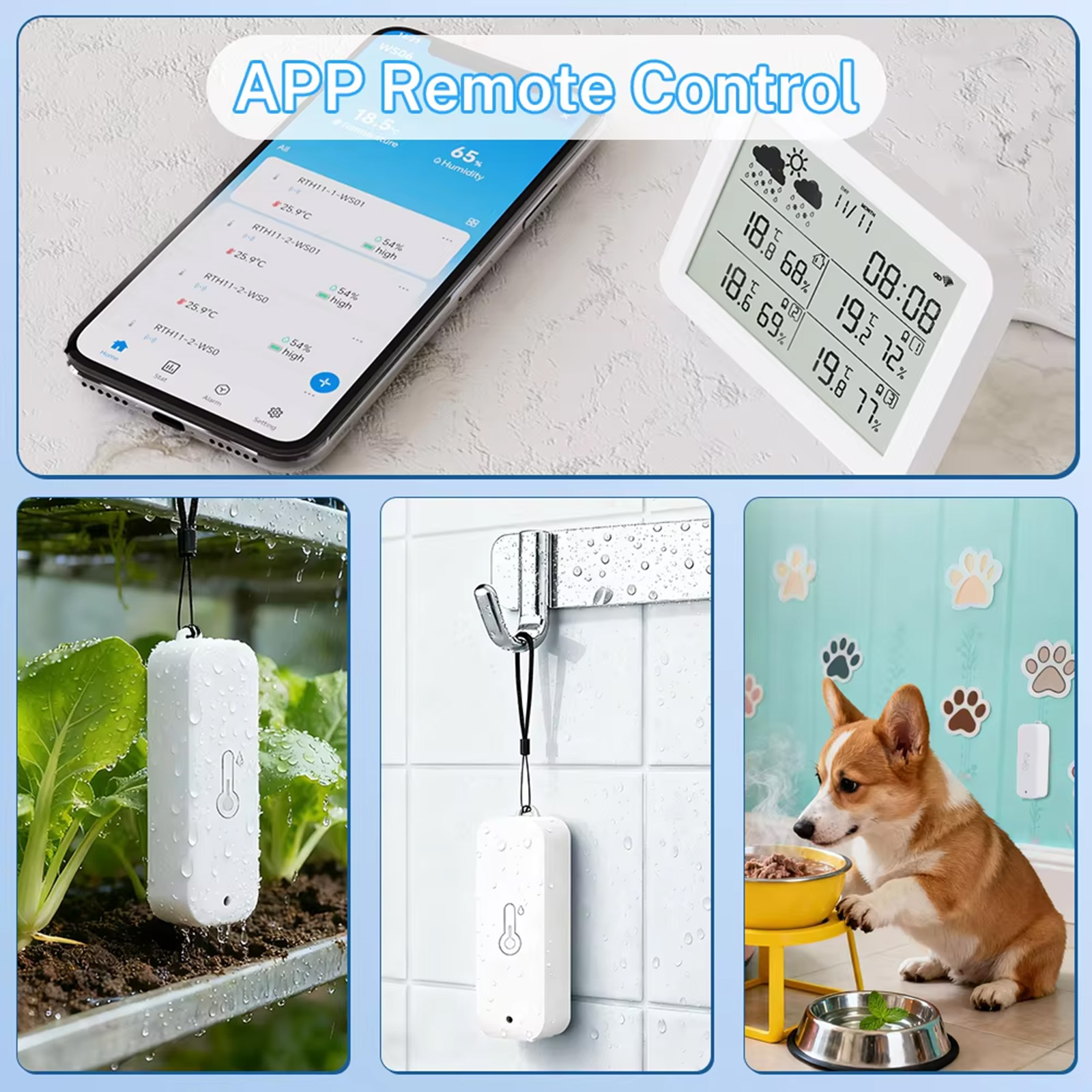 Tuya WiFi+RF433 ウェザーステーション、スマー - Weather Station Indoor のレビューと価格
