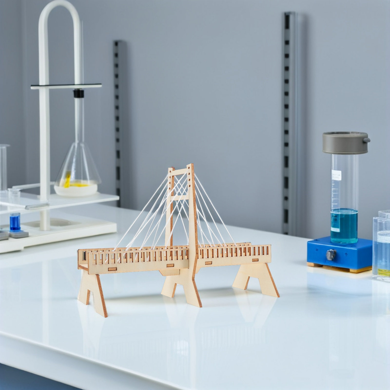 6セットの手作りケーブルステー橋キットツール子供用機械物理学 - Science Project Physics のレビューと価格