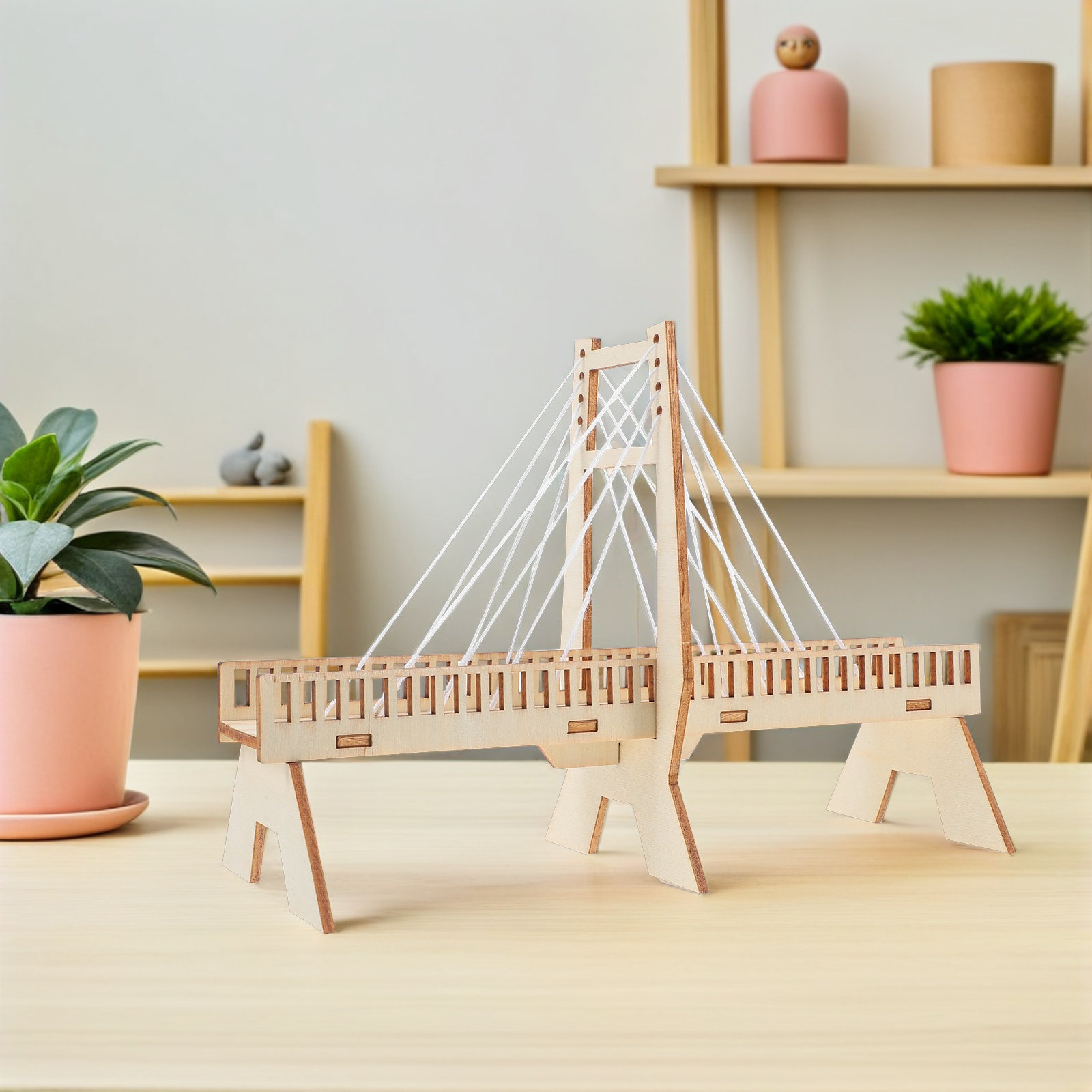 6セットの手作りケーブルステー橋キットツール子供用機械物理学 - Science Project Physics のレビューと価格