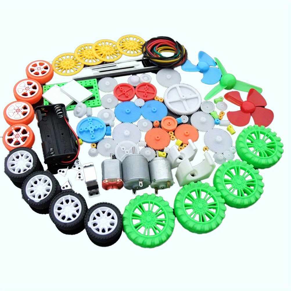 112個のDCモーターキット、プラスチックギア付き電動ミニモ - Science Project Kit のレビューと価格