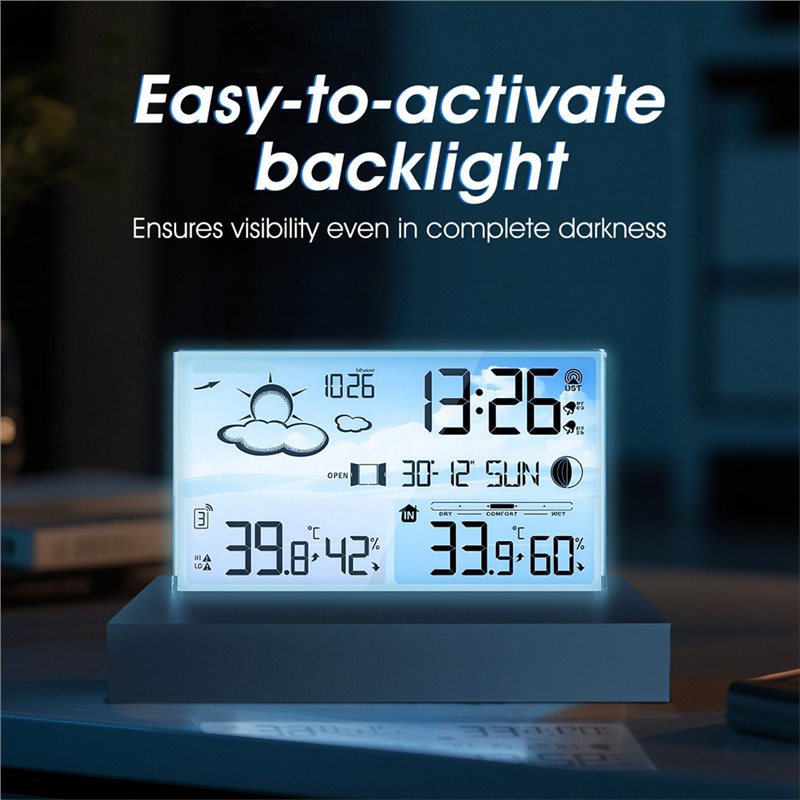 新入荷-デジタル気象ステーション、屋内&屋外温度センサー、湿 - Weather Station Indoor のレビューと価格