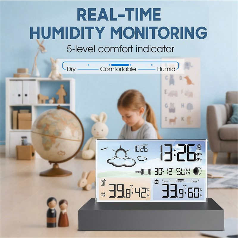 新入荷-デジタル気象ステーション、屋内&屋外温度センサー、湿 - Weather Station Indoor のレビューと価格